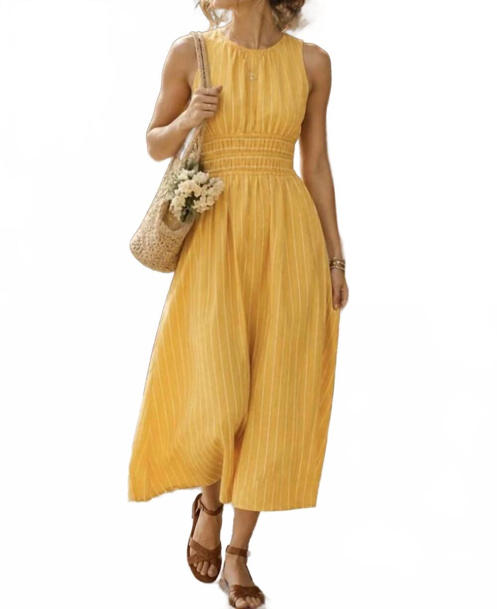 NEW FAITHFULL THE BRAND jean midi dress in citrus